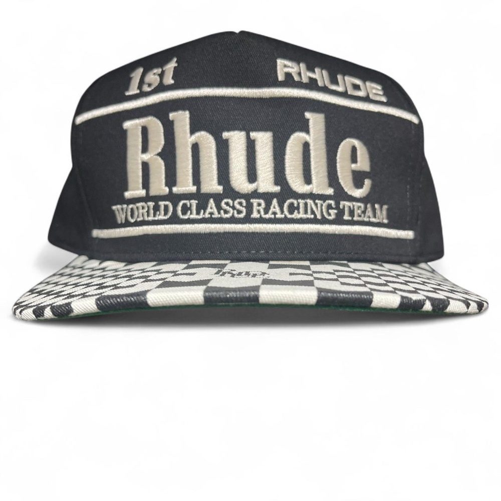 Rhude racing snapback hat